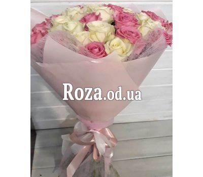 51 белая и розовая роза 1