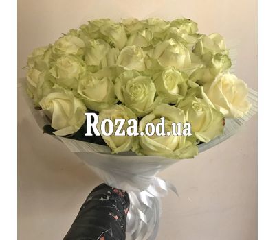 25 white roses in a bouquet 6