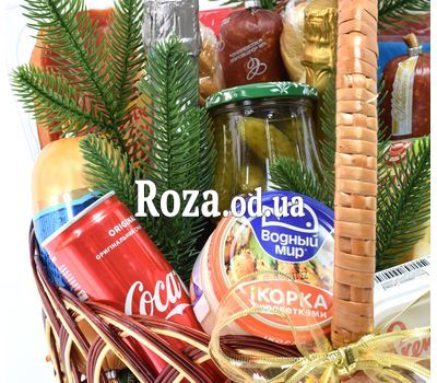 Большая новогодняя продуктовая корзина 1