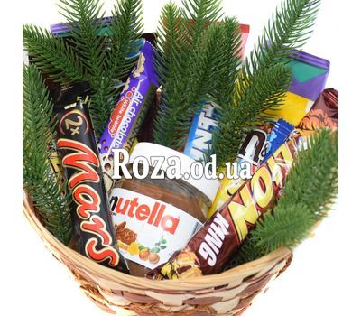 Новогодняя корзина шоколадка 1