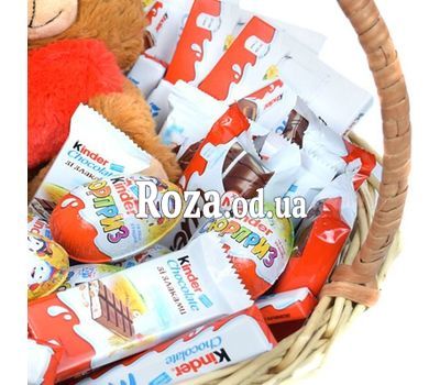 Gift Basket with Kinder and Teddy Bear 2