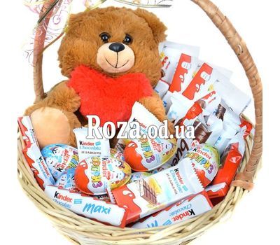 Gift Basket with Kinder and Teddy Bear 3