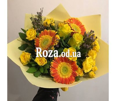 Yellow roses and gerberas 2