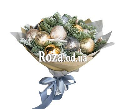 Букет из новогодних шаров 1