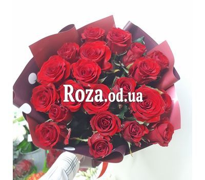 Букет из 21 красной розы 4