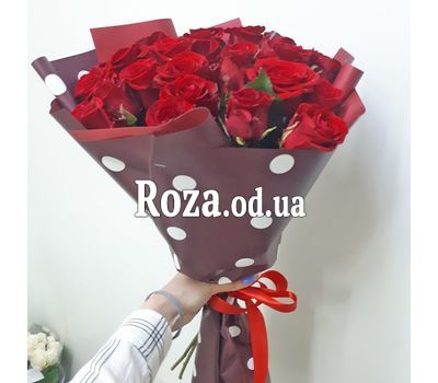 Букет из 21 красной розы 5