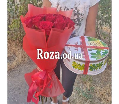 Букет из 21 красной розы 6