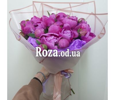 Букет из 25 розовых пионов 1