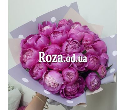 Букет из 25 розовых пионов - 6