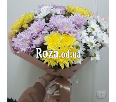 Букет разноцветных хризантем 6