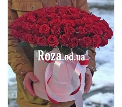 101 красная роза в коробке 4