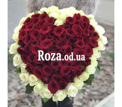 101 роза СЕРДЦЕ 1