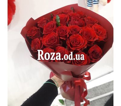 Букет из 21 красной розы 8