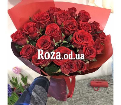Букет из 21 красной розы 9