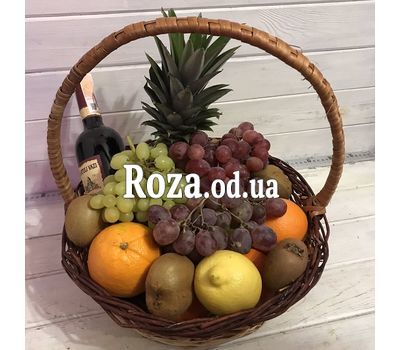 Корзина с фруктами и вином 1