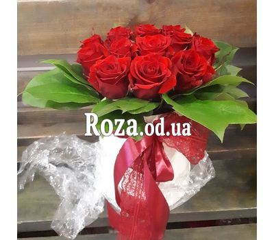 Красные розы в шляпной коробке 5