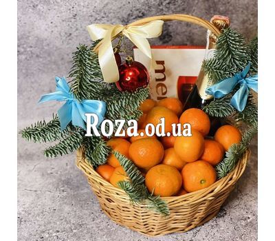 Подарочная корзина с мандаринами 1