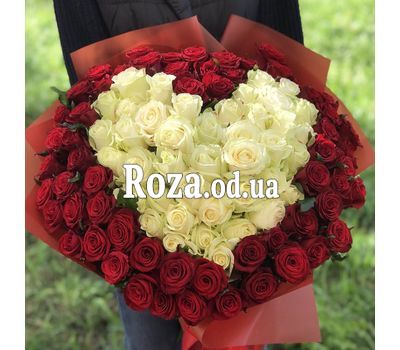 101 роза СЕРДЦЕ 5