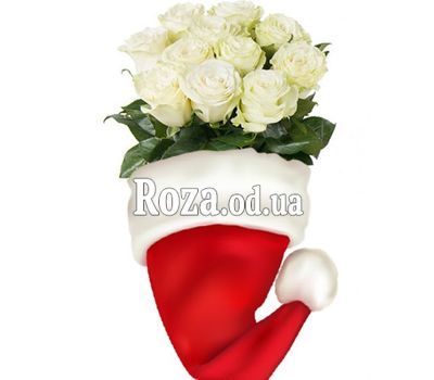 Белые розы от Деда Мороза