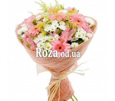 Bouquet of flowers from chrysanthemums and gerberas