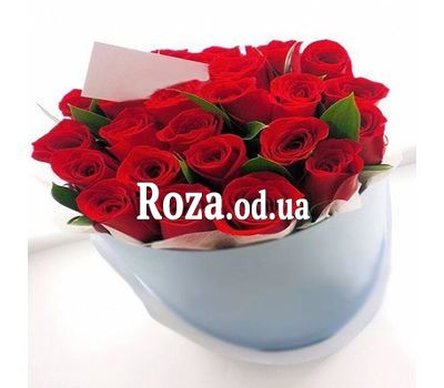 Red roses in a box