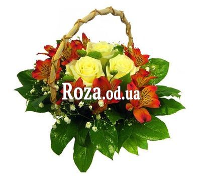A small basket of flowers