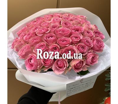 51 розовая роза 60 см 8