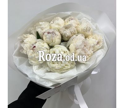 Букет белых пионов 4