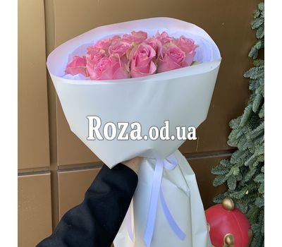 15 розовых роз 70 см 1