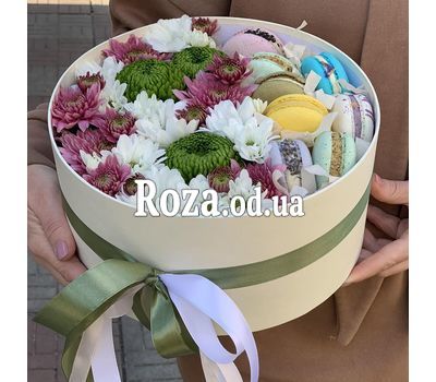Цветы с макарунами 4