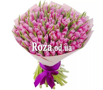 101 розовый тюльпан