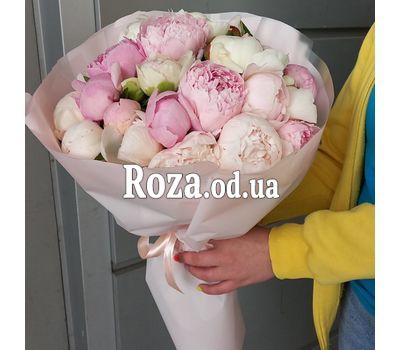 25 белых и розовых пионов 1