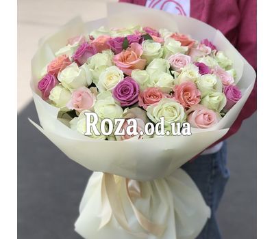 51 multi-colored rose 60 cm 2