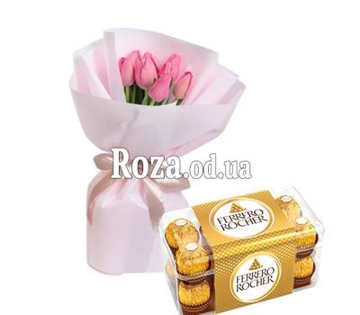 7 тюльпанов с Ferrero