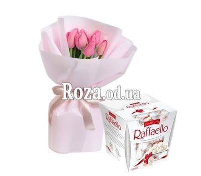 7 тюльпанов с Raffaello