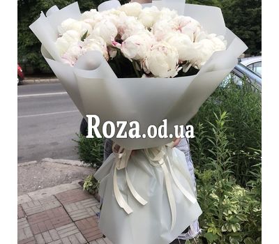 Букет из 35 белых пионов 1