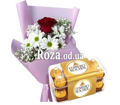 Корпоративный букет с Ferrero
