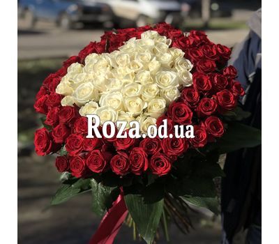 101 роза СЕРДЦЕ 3