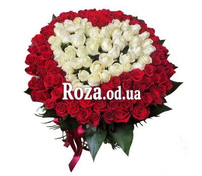 101 роза СЕРДЦЕ